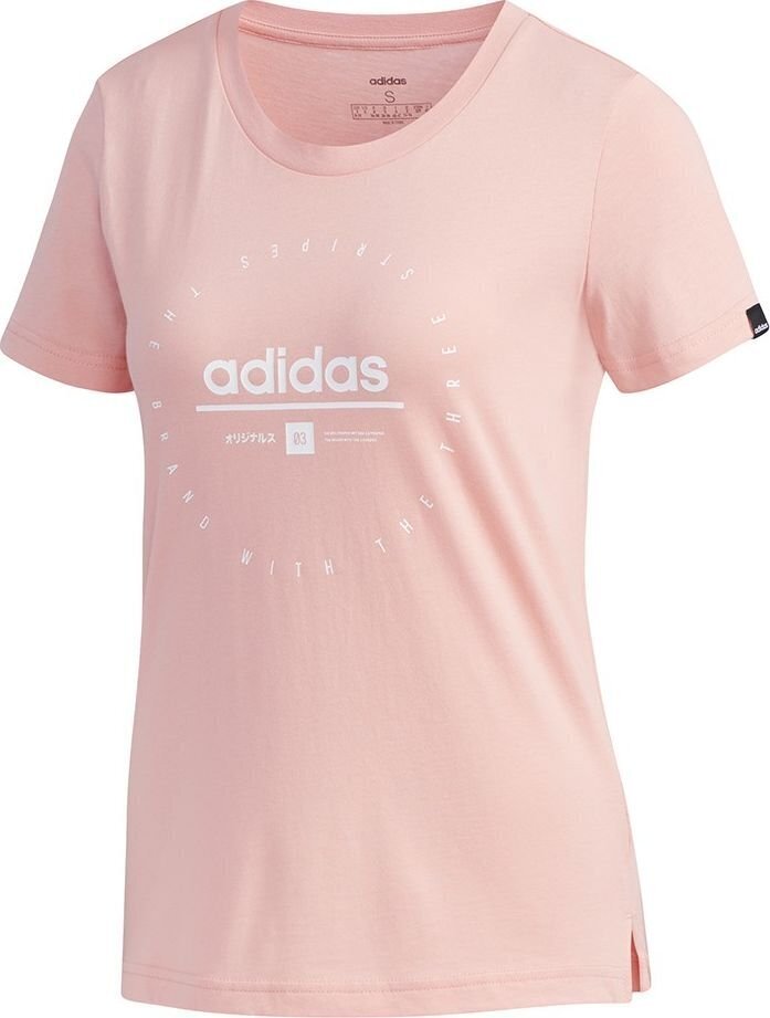 Marškinėliai moterims Adidas Adi Clock Tee W FM6152, rožiniai kaina ir informacija | Sportinė apranga moterims | pigu.lt