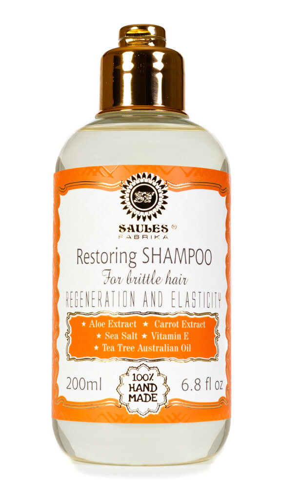 Atkuriamasis šampūnas trapiems plaukams Saules Fabrika, 200 ml kaina ir informacija | Šampūnai | pigu.lt