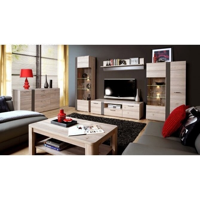 TV staliukas Forte Locarno, šviesiai rudas kaina ir informacija | TV staliukai | pigu.lt