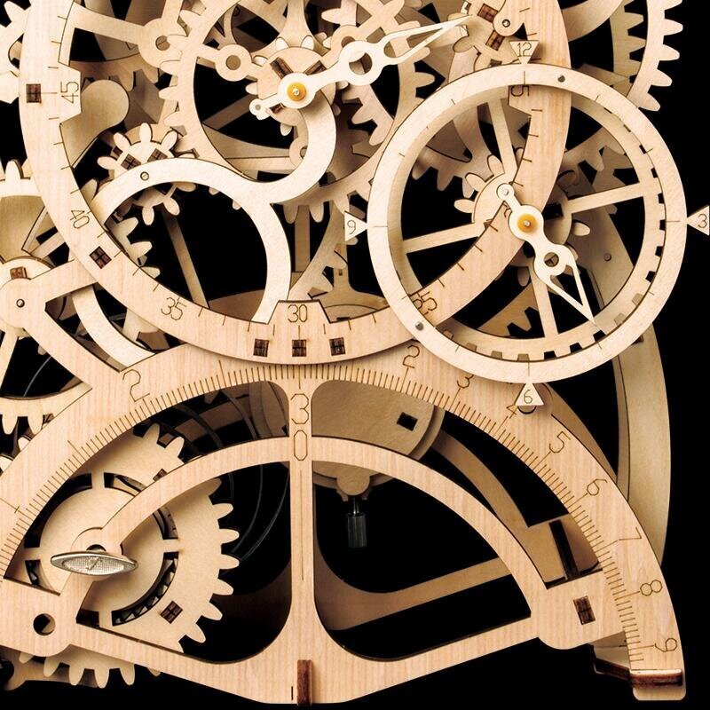 Robotime Pendulum Clock 3D galvosūkis, 170 vnt kaina ir informacija | Konstruktoriai ir kaladėlės | pigu.lt