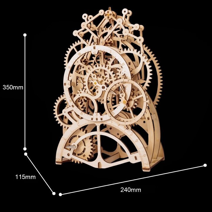 Robotime Pendulum Clock 3D galvosūkis, 170 vnt цена и информация | Konstruktoriai ir kaladėlės | pigu.lt