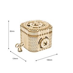 Robotime Treasure Box 3D galvosūkis, 123 vnt kaina ir informacija | Konstruktoriai ir kaladėlės | pigu.lt