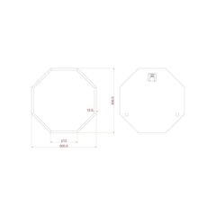 Зеркало Dubiel Vitrum Octagonal, серебро цена и информация | Зеркала | pigu.lt