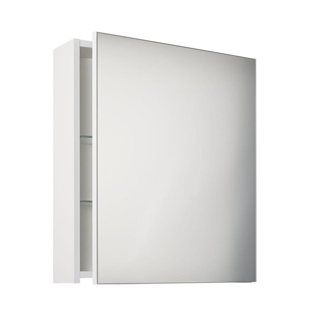 Vonios spintelė su veidrodžiu Sensea Storm 55 1D, balta kaina ir informacija | Vonios spintelės | pigu.lt