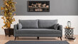 Išskleidžiama sofa Artie Bella 208, pilka цена и информация | Sofos | pigu.lt