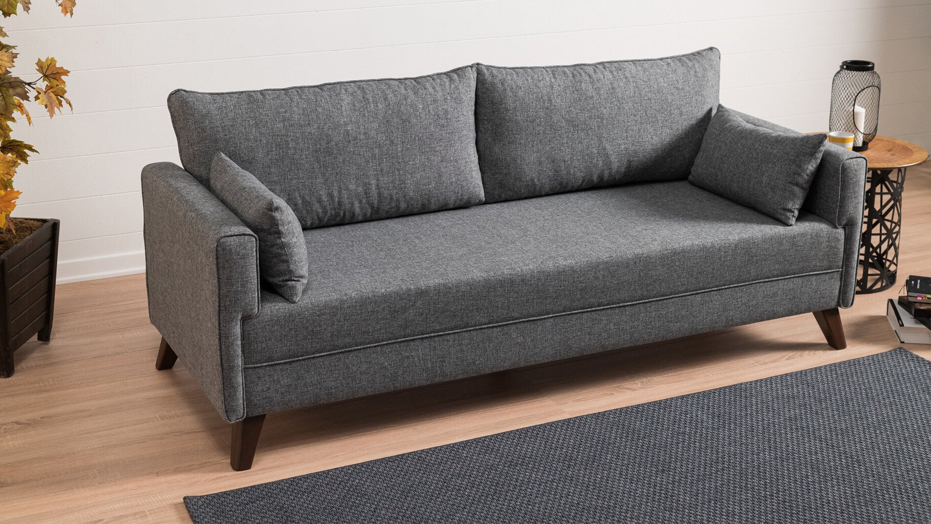 Išskleidžiama sofa Artie Bella 208, pilka kaina ir informacija | Sofos | pigu.lt