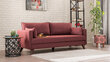 Išskleidžiama sofa Artie Bella 208, raudona kaina ir informacija | Sofos | pigu.lt