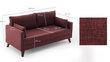Išskleidžiama sofa Artie Bella 208, raudona kaina ir informacija | Sofos | pigu.lt