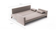 Išskleidžiama sofa Artie Bella 208, kreminės spalvos цена и информация | Sofos | pigu.lt