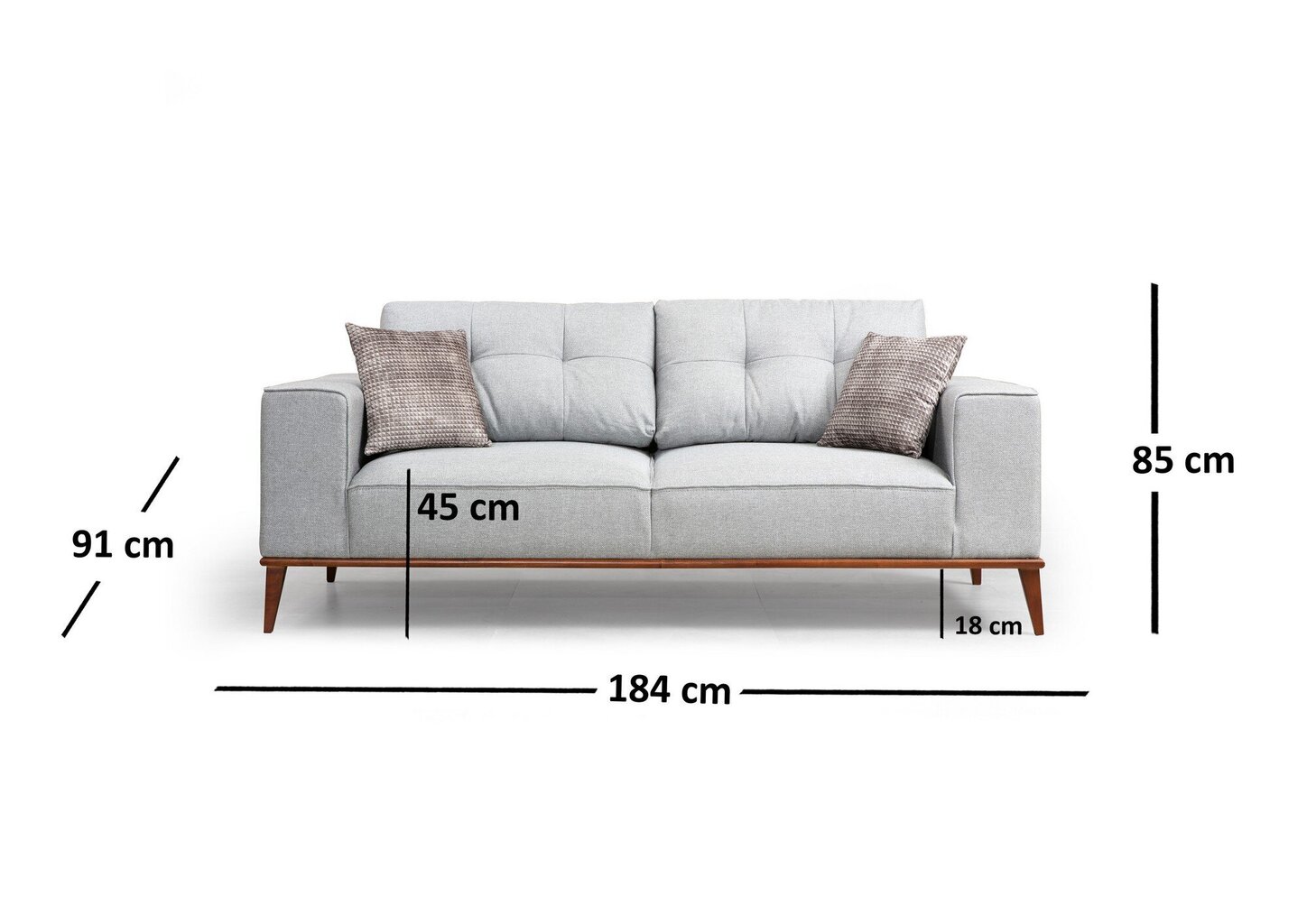 Sofa Artie Montana 184, pilka kaina ir informacija | Sofos | pigu.lt