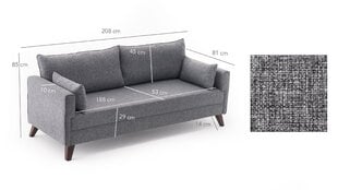 Sofa Artie Bella 208, pilka kaina ir informacija | Sofos | pigu.lt