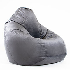Кресло-мешок XXL TREND из велюровой ткани - Серый цена и информация | Кресла-мешки и пуфы | pigu.lt