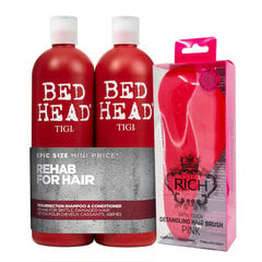 Комплект TIGI Bed Head ResurrectionTweens 2x750 мл + RICH aнтистатическая щетка для волос цена и информация | Tigi Для ухода за волосами | pigu.lt