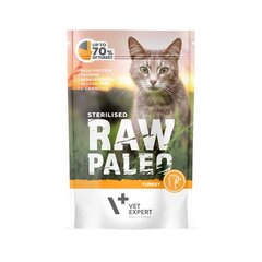 Консервы Raw Paleo для стерилизованных кошек с маслом индейки и подсолнечным, беззерновые 100 г цена и информация | Консервы для кошек | pigu.lt