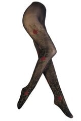 Женские колготки черного цвета с оригинальным цветочным узором KARIN 60 den цена и информация | Колготки | pigu.lt