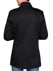 Paltas vyrams Dala, juodas цена и информация | Мужские пальто | pigu.lt