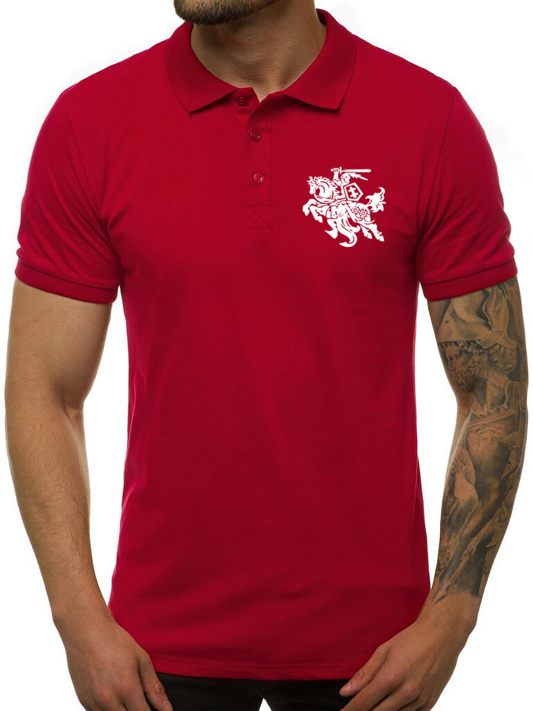 Marškinėliai vyrams Vytis, raudoni цена и информация | Vyriški marškinėliai | pigu.lt