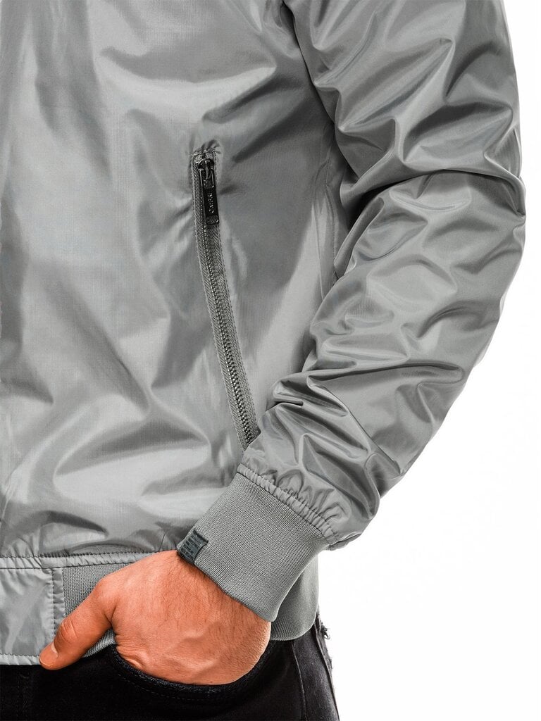 Vyriška pavasarinė pilkos spalvos striukė "Moker" kaina ir informacija | Vyriškos striukės | pigu.lt