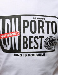 Футболка Porto, белая цена и информация | Футболка мужская | pigu.lt
