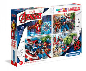 Dėlionė Clementoni Marvel Avengers 4in1: 20+60+100+180 dalių kaina ir informacija | Dėlionės (puzzle) | pigu.lt