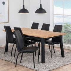 Обеденный стол Selsey Brighton 220, коричневый цена и информация | Кухонные и обеденные столы | pigu.lt