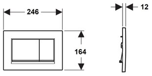 Клавиша смыва Geberit, Sigma 30, черный матовый черный-черный матовый 115.883.16.1 цена и информация | Детали для унитазов, биде | pigu.lt