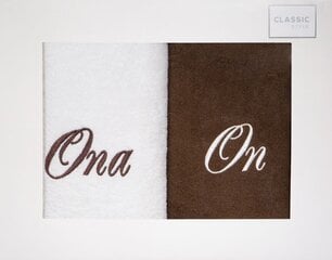 Комплект полотенец Ona&On, 2 шт. цена и информация | Полотенца | pigu.lt