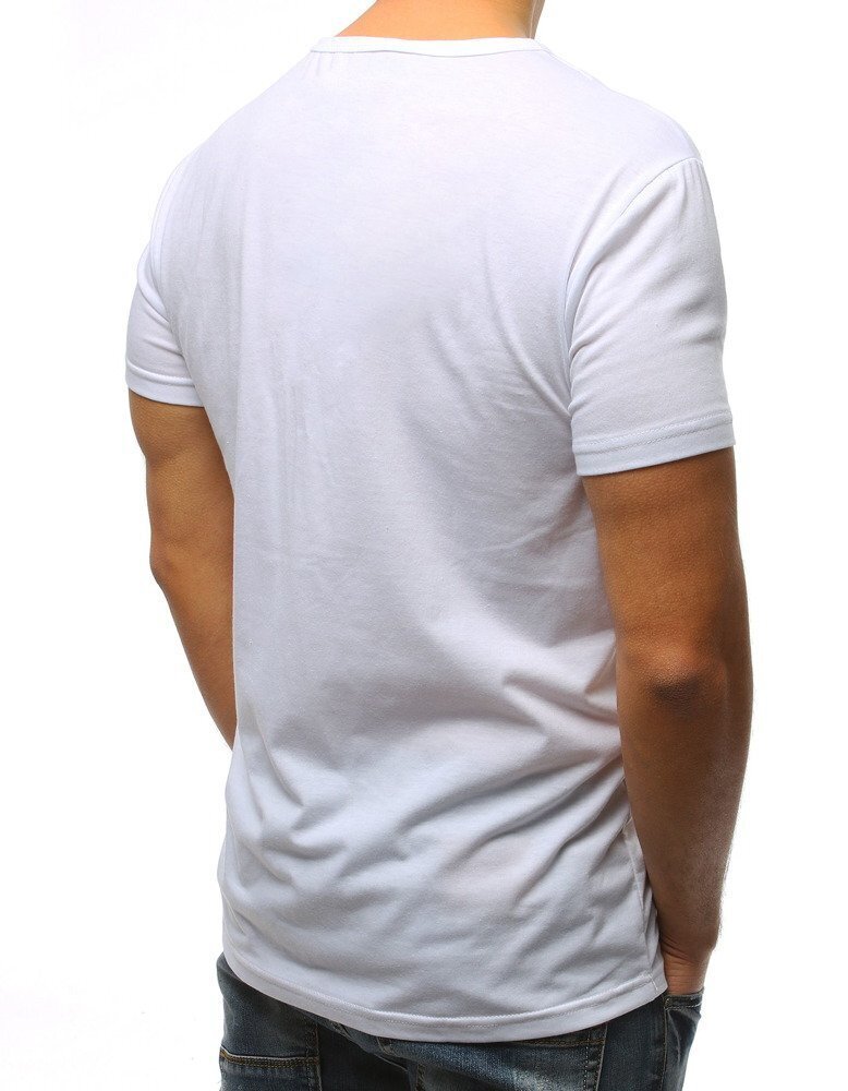 Marškinėliai su užrašais Status, balti kaina ir informacija | Vyriški marškinėliai | pigu.lt