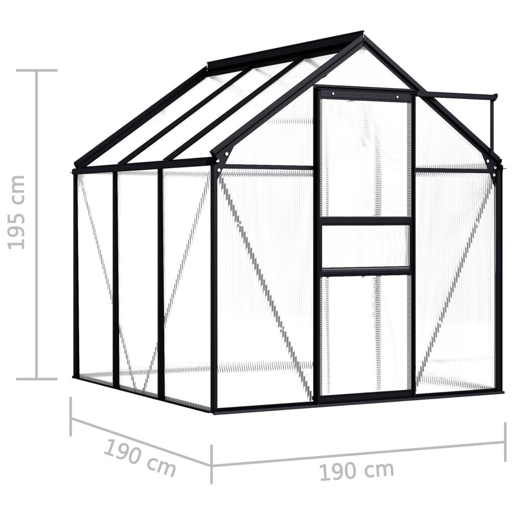 Šiltnamis, 1.9x1.9x2.4m. цена и информация | Šiltnamiai | pigu.lt