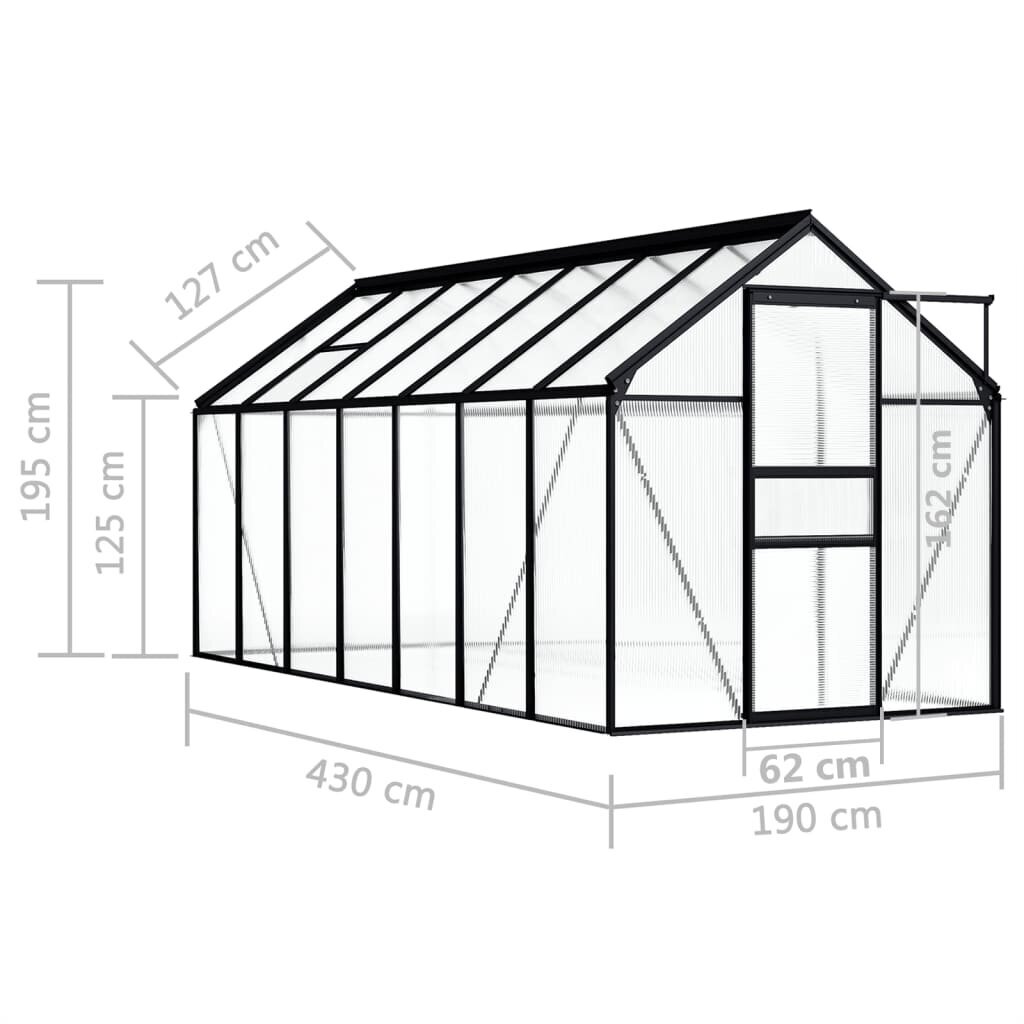 Šiltnamis, 1.9x4.3x2.4m. kaina ir informacija | Šiltnamiai | pigu.lt