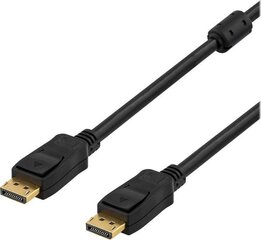 DELTACO DisplayPort kabelis - 1 m kaina ir informacija | Kabeliai ir laidai | pigu.lt