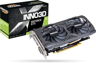 Inno3D GeForce GTX 1650 GDDR6 Twin X2 OC (N16502-04D6X-1177VA25) kaina ir informacija | Vaizdo plokštės (GPU) | pigu.lt