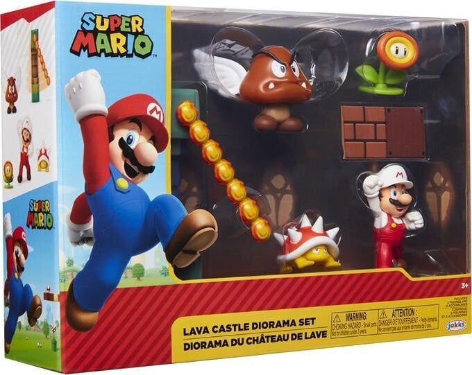 Figūrėlių rinkinys Jakks Pacific Super Mario Lava Castle цена и информация | Žaislai berniukams | pigu.lt