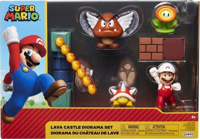 Figūrėlių rinkinys Jakks Pacific Super Mario Lava Castle цена и информация | Žaislai berniukams | pigu.lt