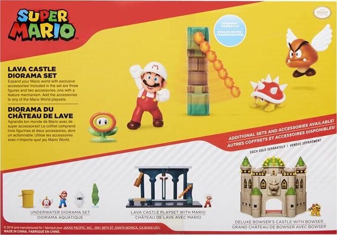 Figūrėlių rinkinys Jakks Pacific Super Mario Lava Castle цена и информация | Žaislai berniukams | pigu.lt