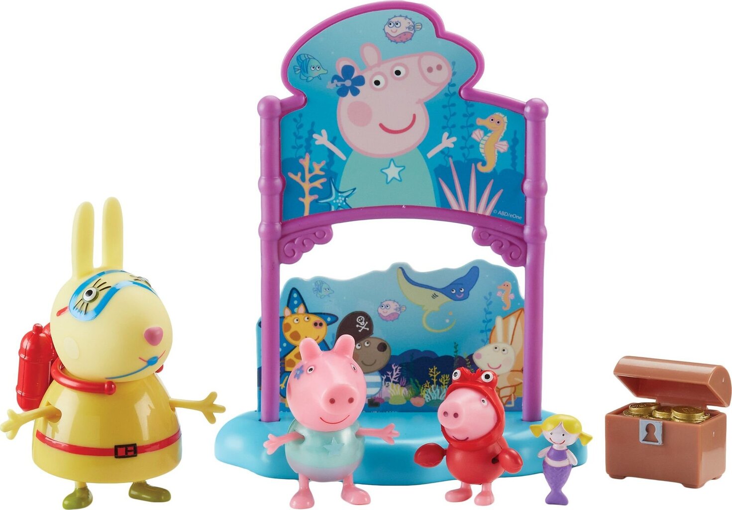 Figūrėlių rinkinys Peppa Pig (Kiaulytė Pepa) Povandeninio pasaulio rinkinys kaina ir informacija | Žaislai mergaitėms | pigu.lt