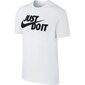 Nike vyriški sportiniai marškinėliai Tee Just Do It Swoosh M AR5006 100, balti цена и информация | Sportinė apranga vyrams | pigu.lt