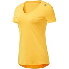 Sportiniai marškinėliai moterims Reebok Wor SW Tee W DX0546, geltoni kaina ir informacija | Sportinė apranga moterims | pigu.lt