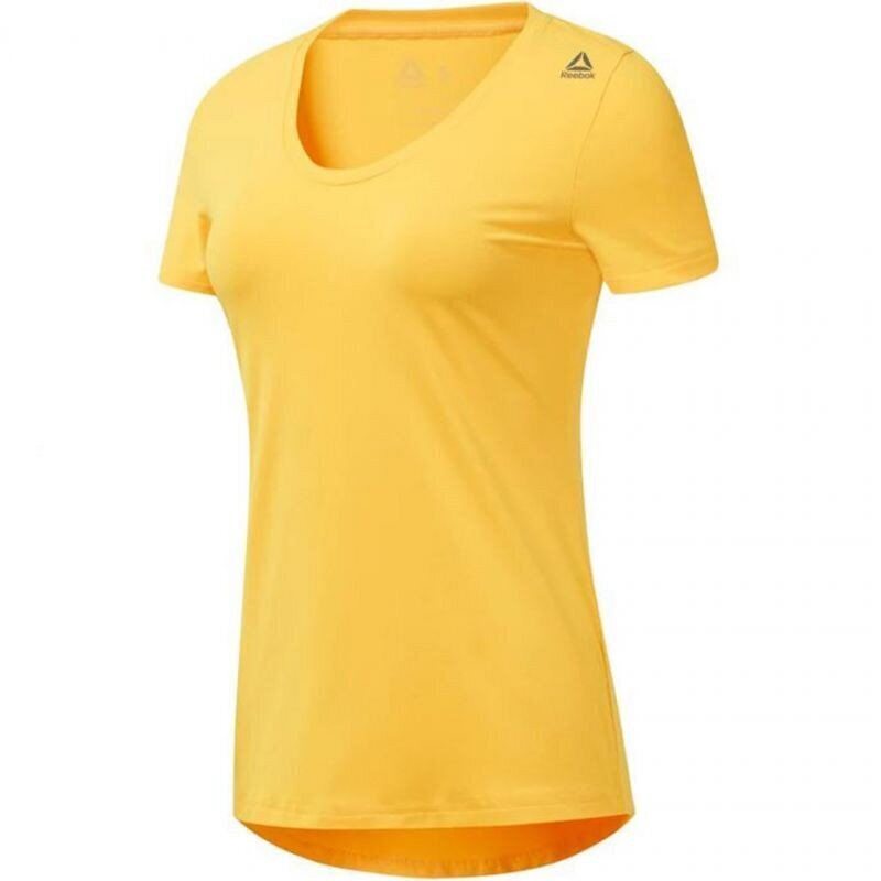 Sportiniai marškinėliai moterims Reebok Wor SW Tee W DX0546, geltoni цена и информация | Sportinė apranga moterims | pigu.lt