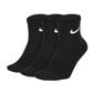 Sportinės kojinės vyrams Nike Everyday Lightweight Ankle M SX7677 010, 3 poros, juodos цена и информация | Vyriškos kojinės | pigu.lt