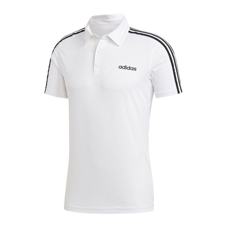 Marškinėliai vyrams Adidas D2M 3S Climacool Polo M DU1258, balti цена и информация | Sportinė apranga vyrams | pigu.lt
