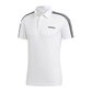 Marškinėliai vyrams Adidas D2M 3S Climacool Polo M DU1258, balti цена и информация | Sportinė apranga vyrams | pigu.lt