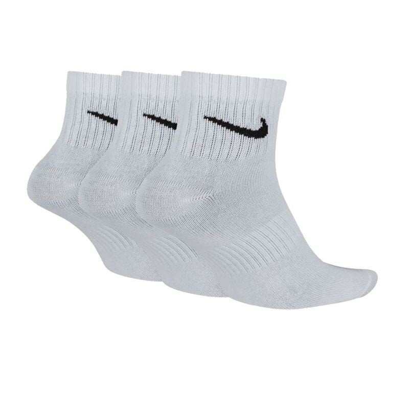 Sportinės kojinės vyrams Nike Everyday Lightweight Ankle M SX7677 100, 3 poros, baltos kaina ir informacija | Vyriškos kojinės | pigu.lt