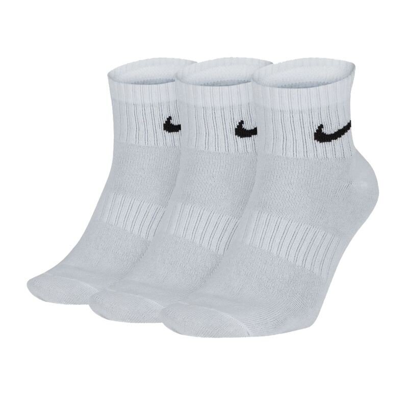 Sportinės kojinės vyrams Nike Everyday Lightweight Ankle M SX7677 100, 3 poros, baltos цена и информация | Vyriškos kojinės | pigu.lt