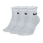 Sportinės kojinės vyrams Nike Everyday Lightweight Ankle M SX7677 100, 3 poros, baltos kaina ir informacija | Vyriškos kojinės | pigu.lt