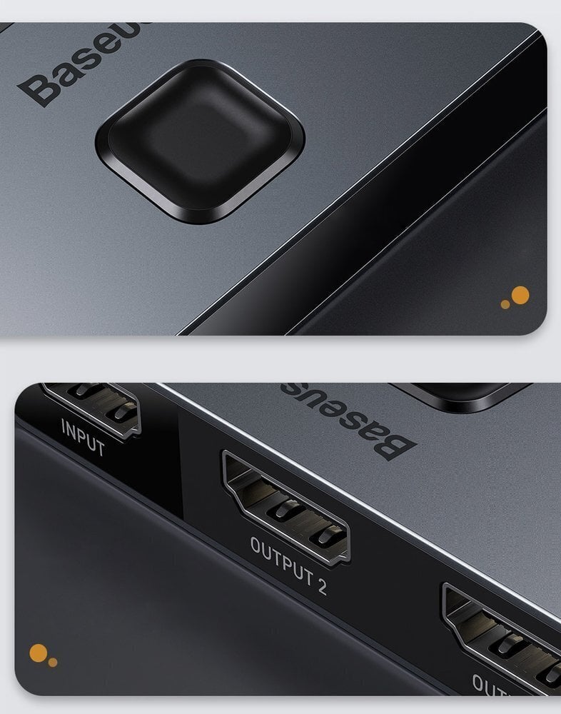 Baseus dvikryptis perjungėjas HDMI - 2x HDMI kaina ir informacija | Adapteriai, USB šakotuvai | pigu.lt