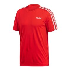 Футболка мужская Adidas D2M Tee 3S M DU1244, красная цена и информация | Мужская спортивная одежда | pigu.lt