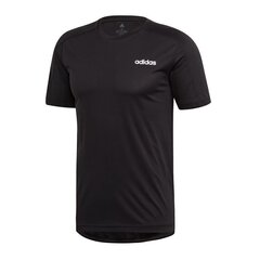 Спортивная футболка мужская Adidas D2M Plain Tee M DT8693, черная цена и информация | Мужская спортивная одежда | pigu.lt