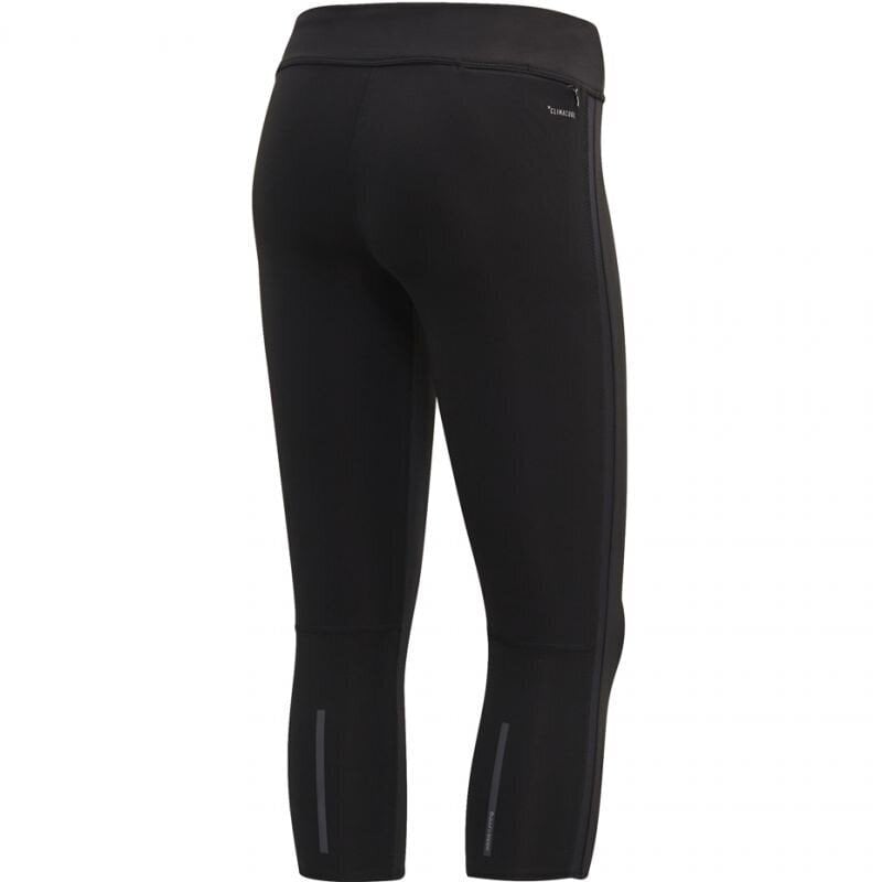 Sportinės kelnės moterims Adidas Own the run Tight 3/4 W CF6222, juodos kaina ir informacija | Sportinė apranga moterims | pigu.lt