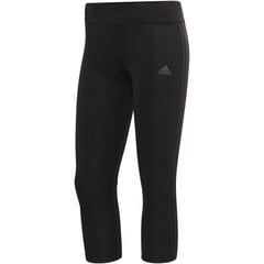 Sportinės kelnės moterims Adidas Own the run Tight 3/4 W CF6222, juodos kaina ir informacija | Sportinė apranga moterims | pigu.lt